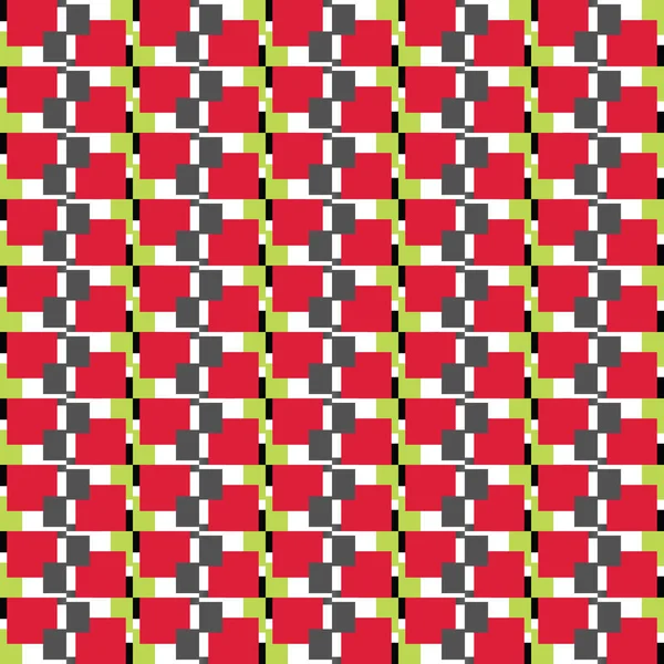 Vektor Sömlös Mönster Textur Bakgrund Med Geometriska Former Färgade Röd — Stock vektor