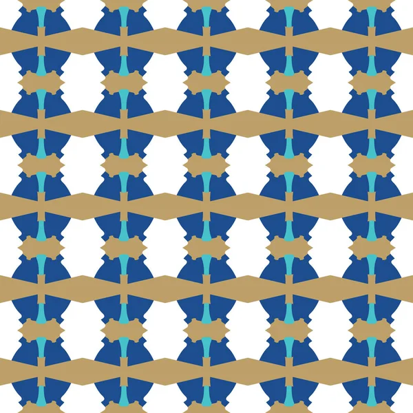 Vector Naadloze Patroon Textuur Achtergrond Met Geometrische Vormen Gekleurd Blauw — Stockvector