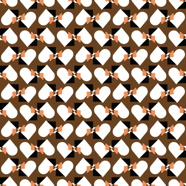 Vector Seamless Pattern Texture Background Geometric Shapes Colored Brown Orange — Stock Vector