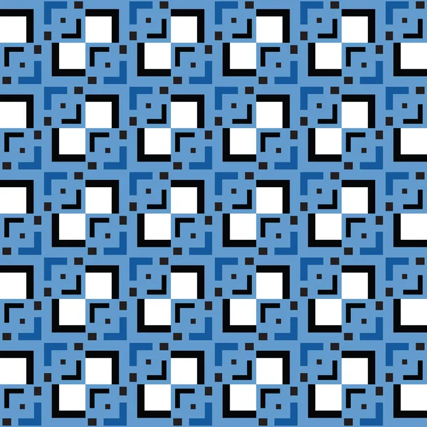 Vector Nahtlosen Muster Textur Hintergrund Mit Geometrischen Formen Blauen Schwarzen — Stockvektor