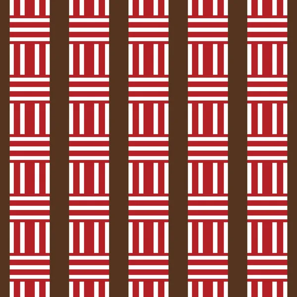 Vector Seamless Pattern Texture Background Geometric Shapes Colored Brown Red — Stock Vector