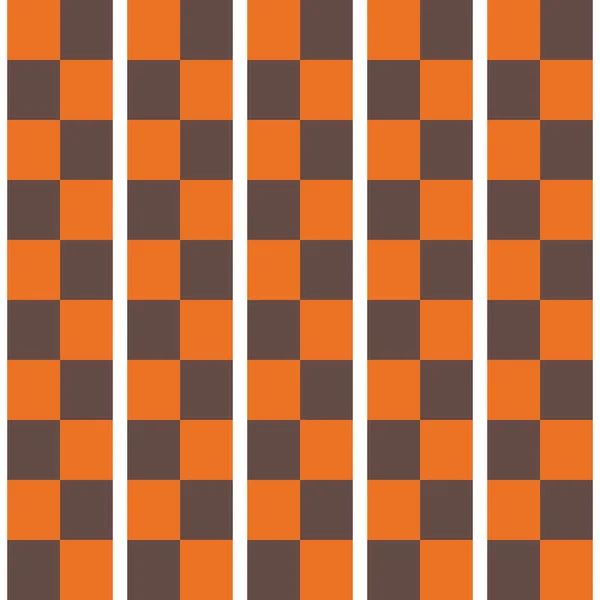 幾何学的形状を持つベクトルシームレスパターンテクスチャの背景 オレンジで着色 茶色と白の色 — ストックベクタ