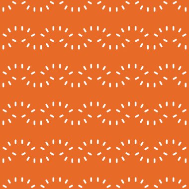 Geometrik şekilli, turuncu ve beyaz renklerle renklendirilmiş vektörsüz desen arkaplanı.