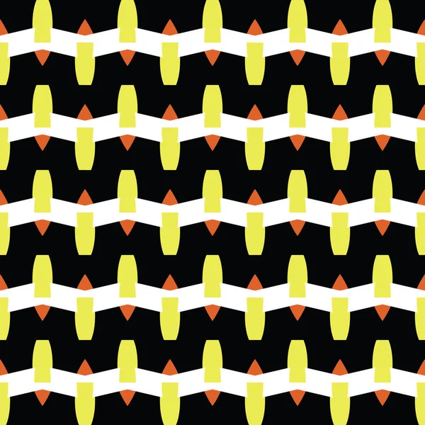 Vektorové Bezešvé Vzor Textury Pozadí Geometrickými Tvary Barevné Černé Žluté — Stockový vektor