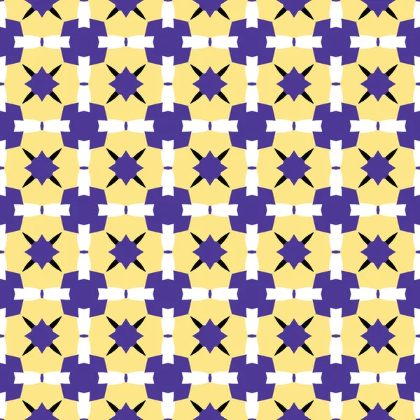 Векторный Бесшовный Текстурный Фон Геометрическими Фигурами Окрашенный Желтые Фиолетовые Черно — стоковый вектор
