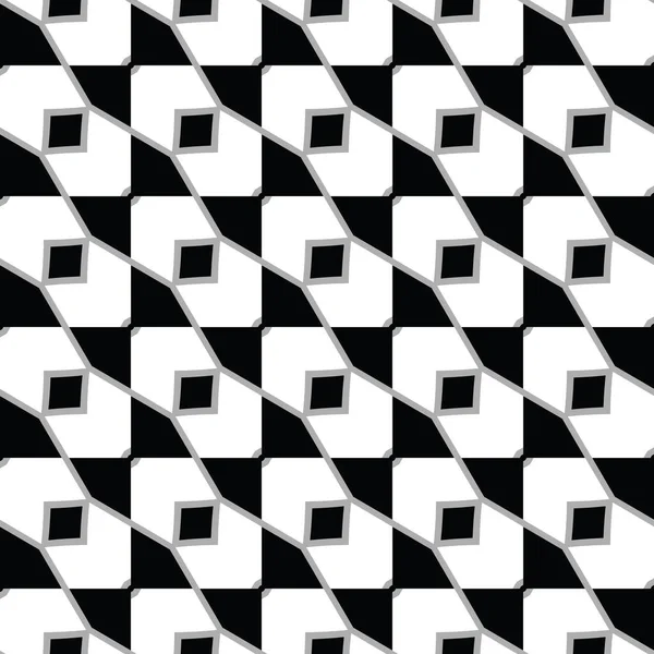 Geometrik Şekilli Siyah Gri Beyaz Renkli Vektörsüz Desen Arkaplanı — Stok Vektör