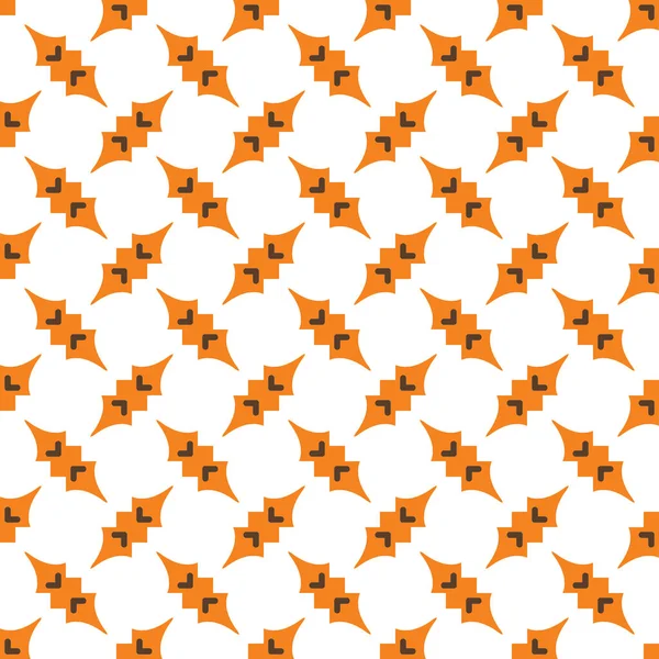 Векторный Бесшовный Текстурный Фон Геометрическими Фигурами Окрашенный Оранжевый Коричневый Белый — стоковый вектор