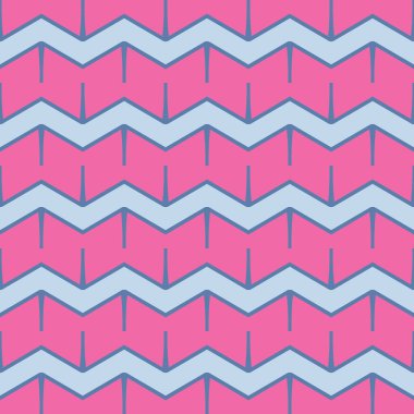 Geometrik şekilli, mavi ve pembe renkli vektörsüz desen arkaplanı.