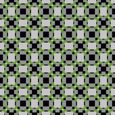 Geometrik şekilli, gri, siyah ve yeşil renkli vektörsüz desen arkaplanı.