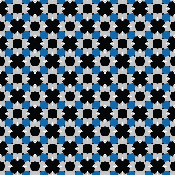 Vector Nahtlosen Muster Textur Hintergrund Mit Geometrischen Formen Schwarz Blau — Stockvektor