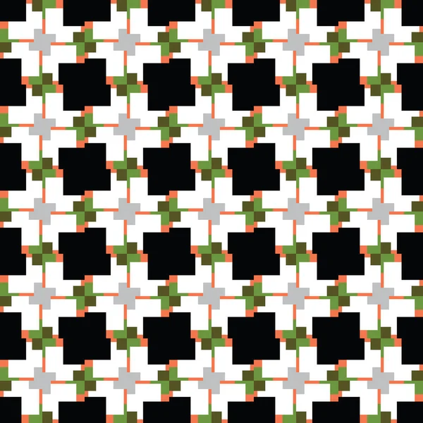 Vector Nahtlosen Muster Textur Hintergrund Mit Geometrischen Formen Farbig Schwarz — Stockvektor