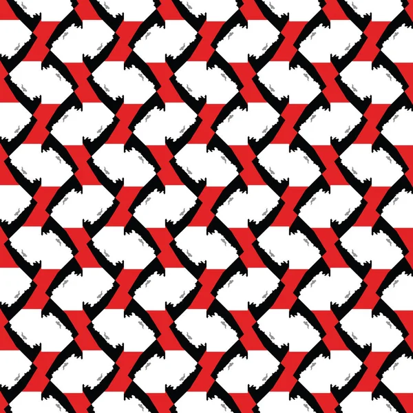 Векторный Бесшовный Текстурный Фон Геометрическими Фигурами Окрашенный Красный Черный Серый — стоковый вектор