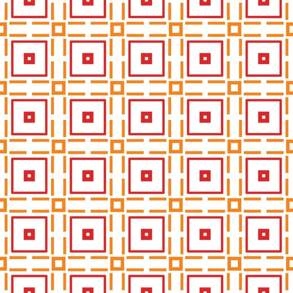 Vector Seamless Pattern Texture Background Geometric Shapes Colored Red Orange — Stock Vector