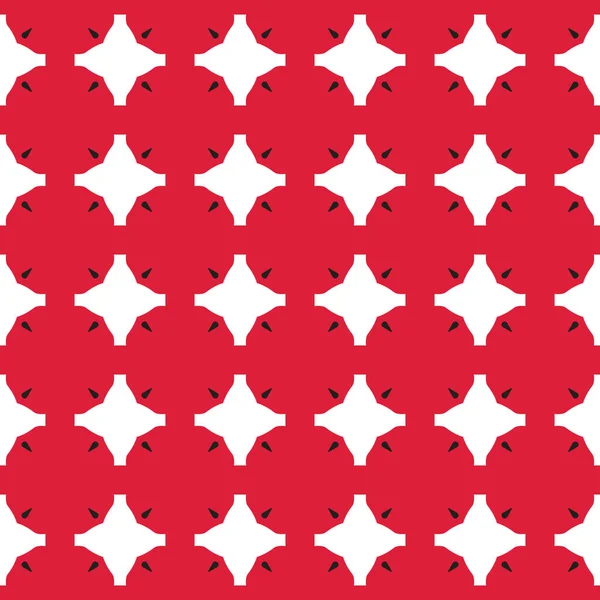 Vektor Zökkenőmentes Minta Textúra Háttér Geometriai Formák Piros Fekete Fehér — Stock Vector