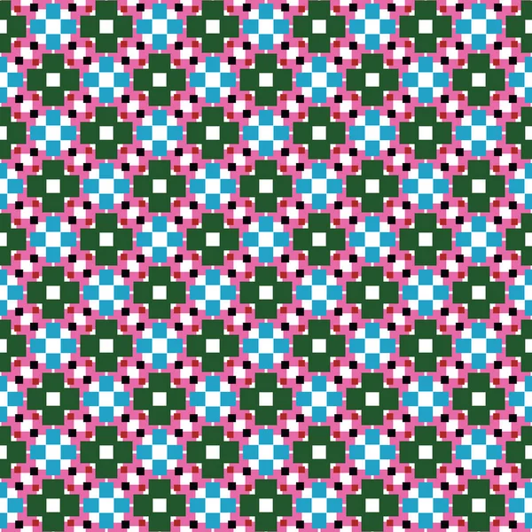 Векторний Безшовний Візерунок Текстури Фон Геометричними Формами Кольоровий Рожевому Зеленому — стоковий вектор