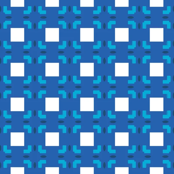 Vector Naadloze Patroon Textuur Achtergrond Met Geometrische Vormen Gekleurd Blauw — Stockvector