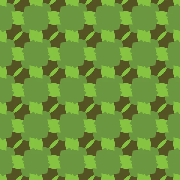 Vector Naadloze Patroon Textuur Achtergrond Met Geometrische Vormen Gekleurd Groene — Stockvector