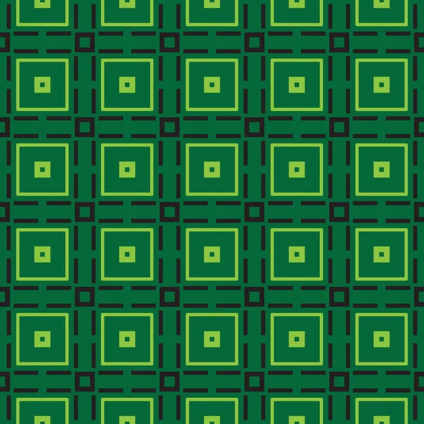 Векторный Бесшовный Текстурный Фон Геометрическими Фигурами Окрашенный Зеленый Черный Цвета — стоковый вектор