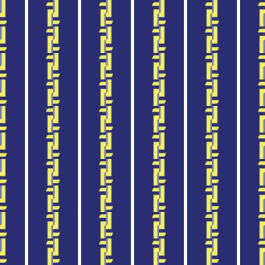 Geometrik şekilli, mavi, sarı ve beyaz renklerde vektörsüz desen arkaplanı.