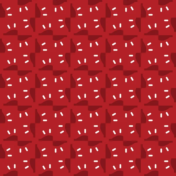 Vektor Nahtlosen Muster Textur Hintergrund Mit Geometrischen Formen Roten Und — Stockvektor