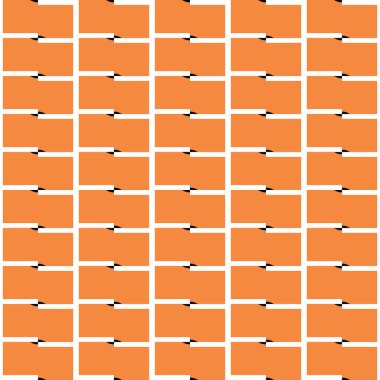 Geometrik şekilli, turuncu, beyaz ve siyah renkli vektörsüz desen arkaplanı.