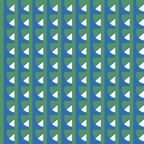 Geometrik Şekilli Yeşil Mavi Beyaz Renklerde Vektörsüz Desen Arkaplanı — Stok Vektör