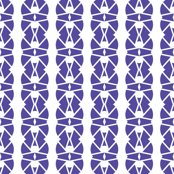 幾何学的形状を持つベクトルシームレスパターンテクスチャの背景 紫と白の色で着色 — ストックベクタ