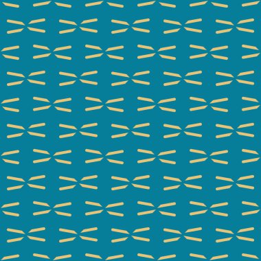 Geometrik şekilli, mavi ve sarı renkli vektörsüz arkaplan dokusu.