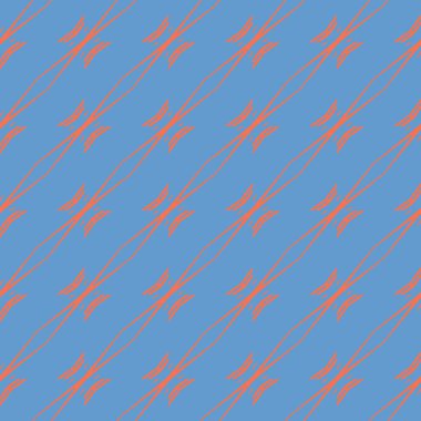 Geometrik şekilli, mavi ve turuncu renkli vektörsüz arkaplan dokusu.