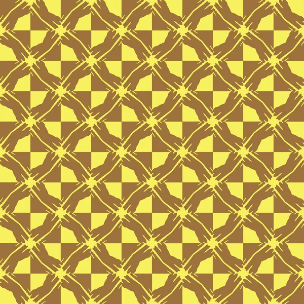 Vektorové Bezešvé Vzor Pozadí Textury Geometrickými Tvary Barevné Žlutých Hnědých — Stockový vektor