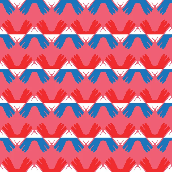 Векторный Бесшовный Текстурный Фон Геометрическими Фигурами Окрашенный Розовый Красный Синий — стоковый вектор