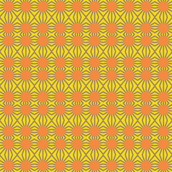 Vector Seamless Pattern Texture Background Geometric Shapes Colored Yellow Brown — Stock Vector