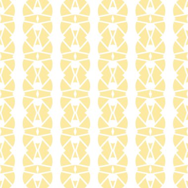 Geometrik şekilli, sarı ve beyaz renklerle renklendirilmiş vektörsüz desen arkaplanı.