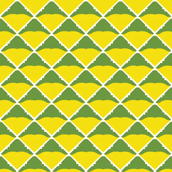 Векторный Бесшовный Текстурный Фон Геометрическими Фигурами Окрашенный Желтый Зеленый Белый — стоковый вектор