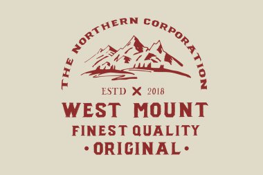 Batı monte edin. Kuzey. Özgün. El yapımı yazı. Renk. Otantik yazı. Kırmızı. Logosunu görmeniz gerekir. Stil.