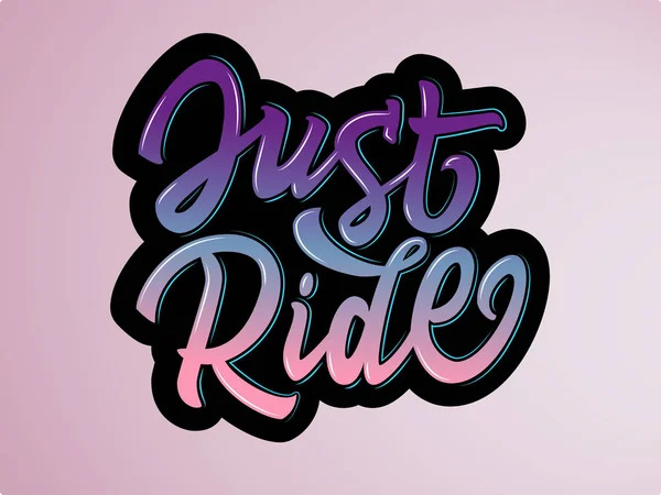 Just Ride Print Wonderful Image Clothes Stickers Motorbike Helmet Just — Stock Vector