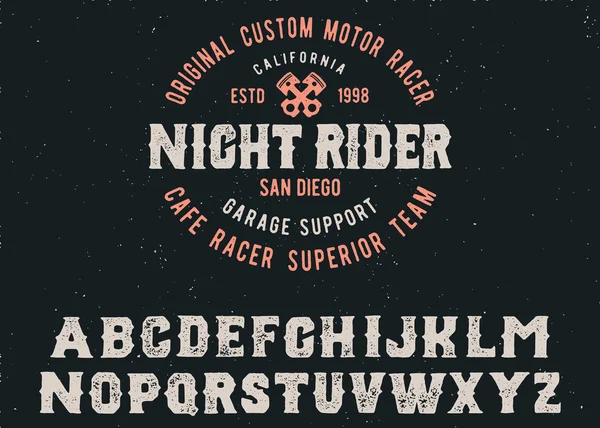 Night Rider — Stock Vector