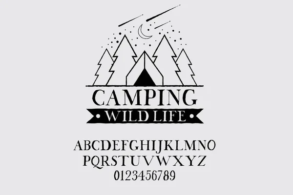 Camping Wild Life — Stock Vector