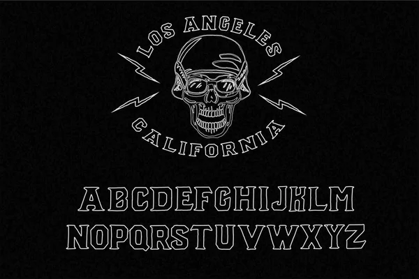 Los Angeles-i font — Stock Vector