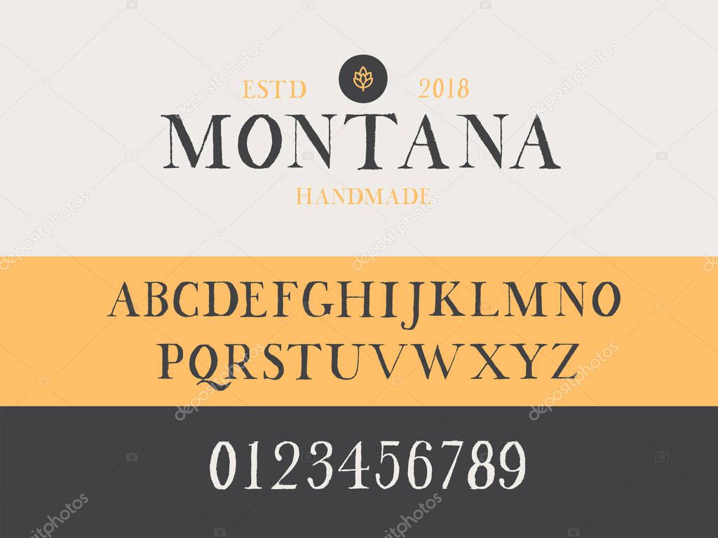 Montana. Handmade serif font.