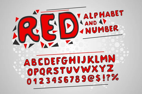 Красный шрифт — стоковый вектор