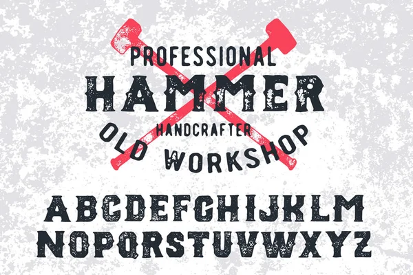 Hammer oude werkplaats — Stockvector