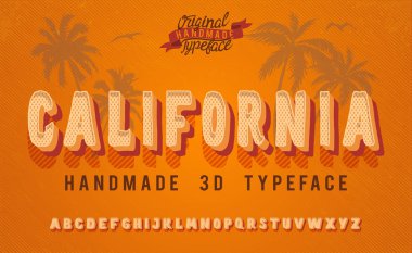 California 3D yazı tipi