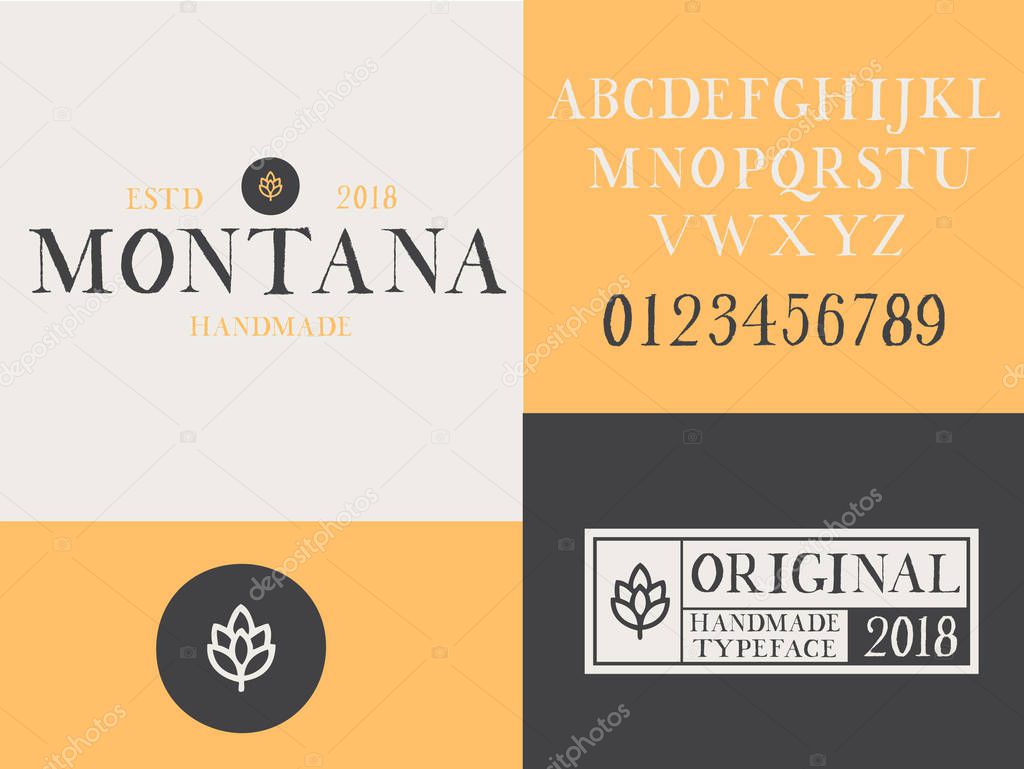 Montana. Handmade serif font.