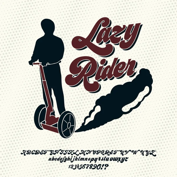 Lazy Rider. — Stock Vector