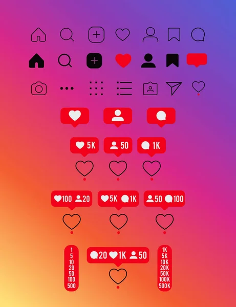 Social media icon set by Instagram.