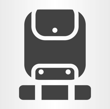 Çanta Düz Simge Seti. 