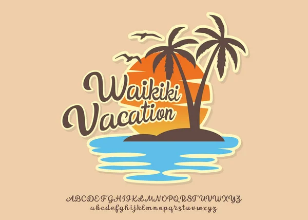 Waikiki semester — Stock vektor