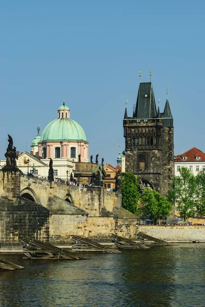 Ponte Carlo Nel Centro Storico Praga — Foto Stock