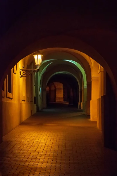 Lege Night Passage Praag — Stockfoto